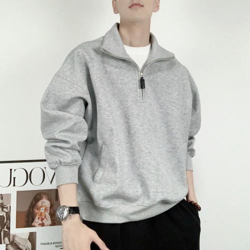 卫衣男拉链套头潮设计感小众秋冬