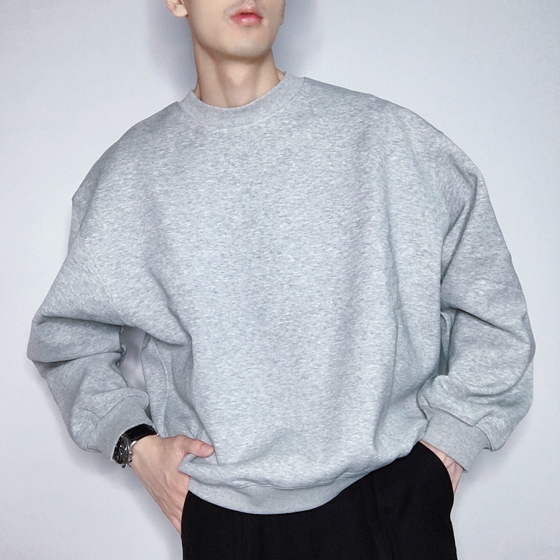 卫衣男圆领套头春秋设计感小众潮