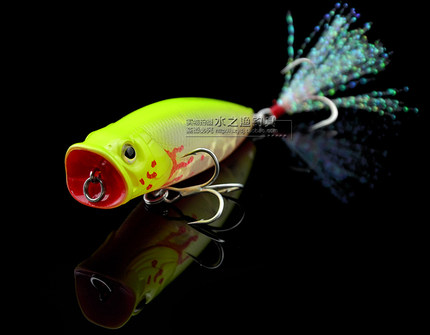 侍魂远投水面波扒路亚饵7cm/13.5g撞水波爬鲈鱼翘嘴浮水夜光假饵
