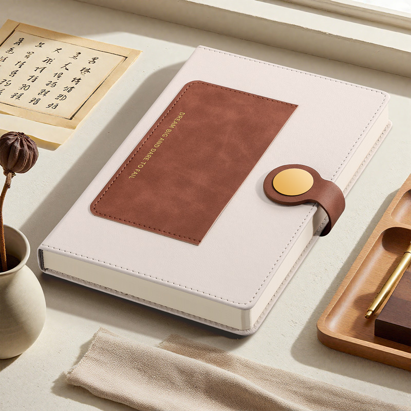 文艺皮质a5工作学习笔记本可定制