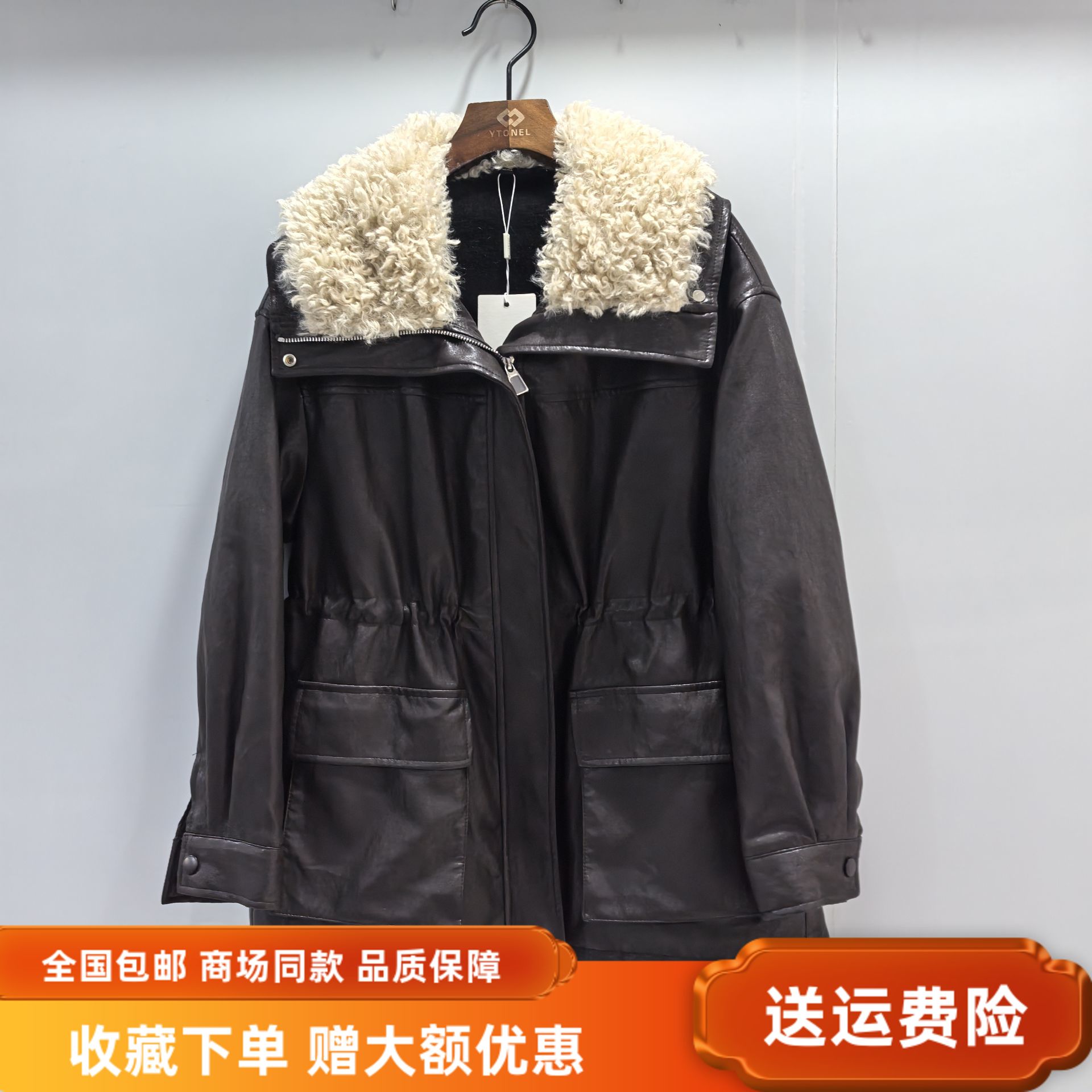 安悦锦25C817女新款休闲加厚毛毛翻领加绒派克服冬装2025皮衣外套