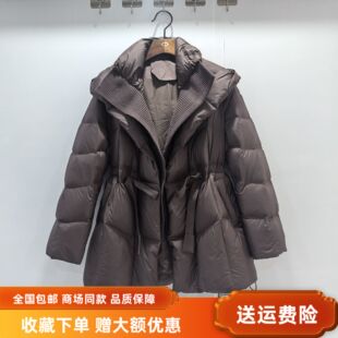 2025外套 休闲连帽翻领抽绳系带中长保暖鹅绒服冬装 DDF DY3917女款