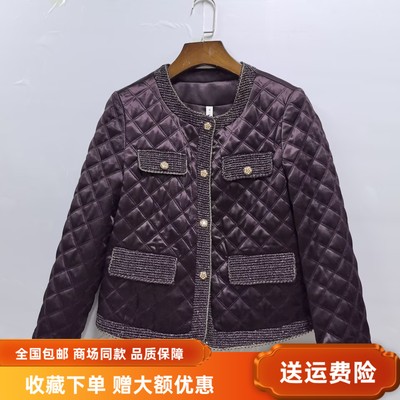 KLD-6161时尚棉服显瘦小香风夹棉撞色百搭短款外套冬装2025女新款