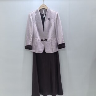 2026女款 馨丽依缘MY26CG808时尚 国风西服背心连衣裙两件套裙春装