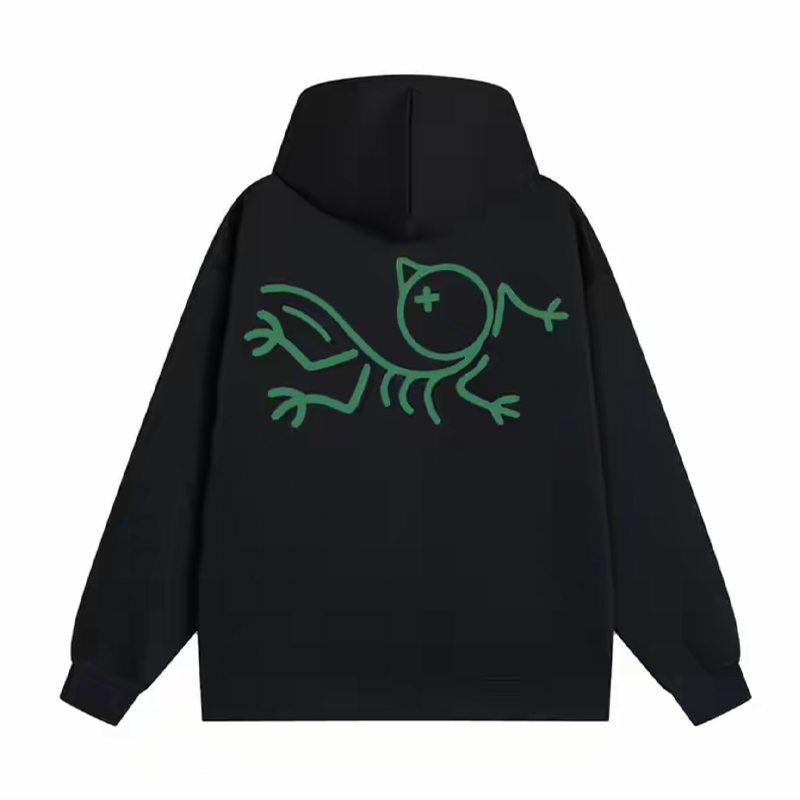 SMILE ISLAND 恶搞始祖系列小鸡印花宽松口袋美式连帽卫衣