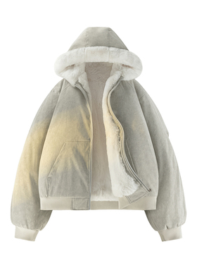 SMILEISLAND 2025秋冬座山雕加绒加厚外套男cleanfit棉服夹克