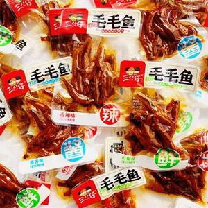 三公仔鱼仔香辣山椒味酱香味小鱼仔毛毛鱼鱼零食食品小吃湖南特产