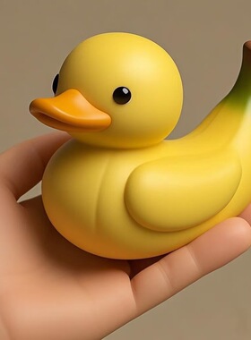 跨境新品异想天开水果系列鸭子庭院摆件桌面摆件树脂工艺品户外