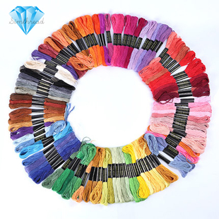 50-200色手工刺绣线diy绣线DMC彩色编织十字绣线绣花线刺绣棉线