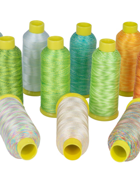 【5000米大轴】108D涤纶段染绣花线 渐变色手工刺绣线 顺滑高光泽