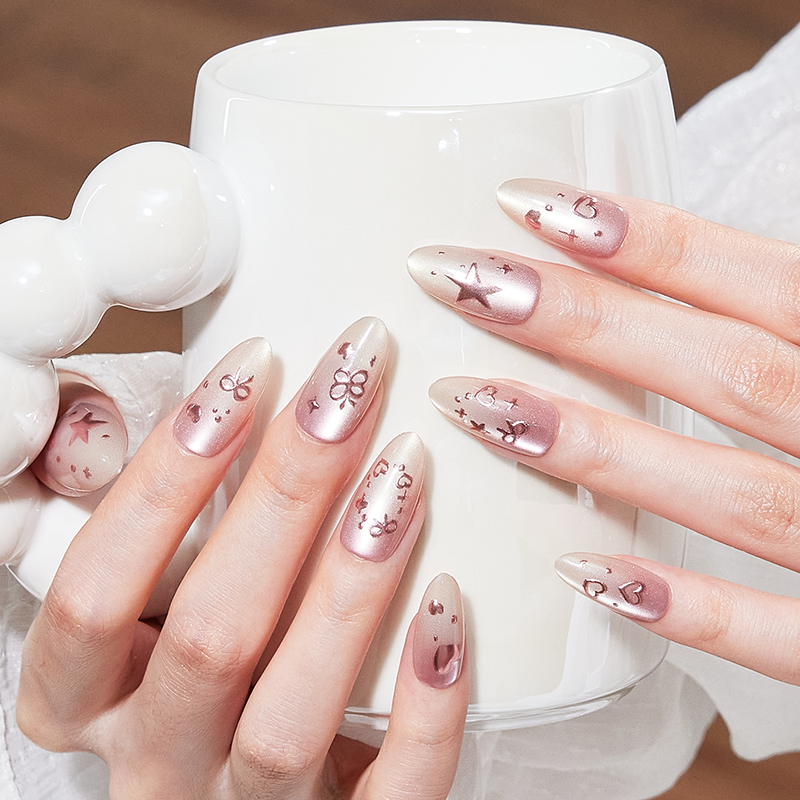 穿戴甲纯手工美甲2026新款高级感黄黑皮显白新娘拍婚纱照指甲贴片