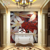 马赛克精剪画拼图现代中式 简约玄关电视卫生间浴室壁画背景墙定制