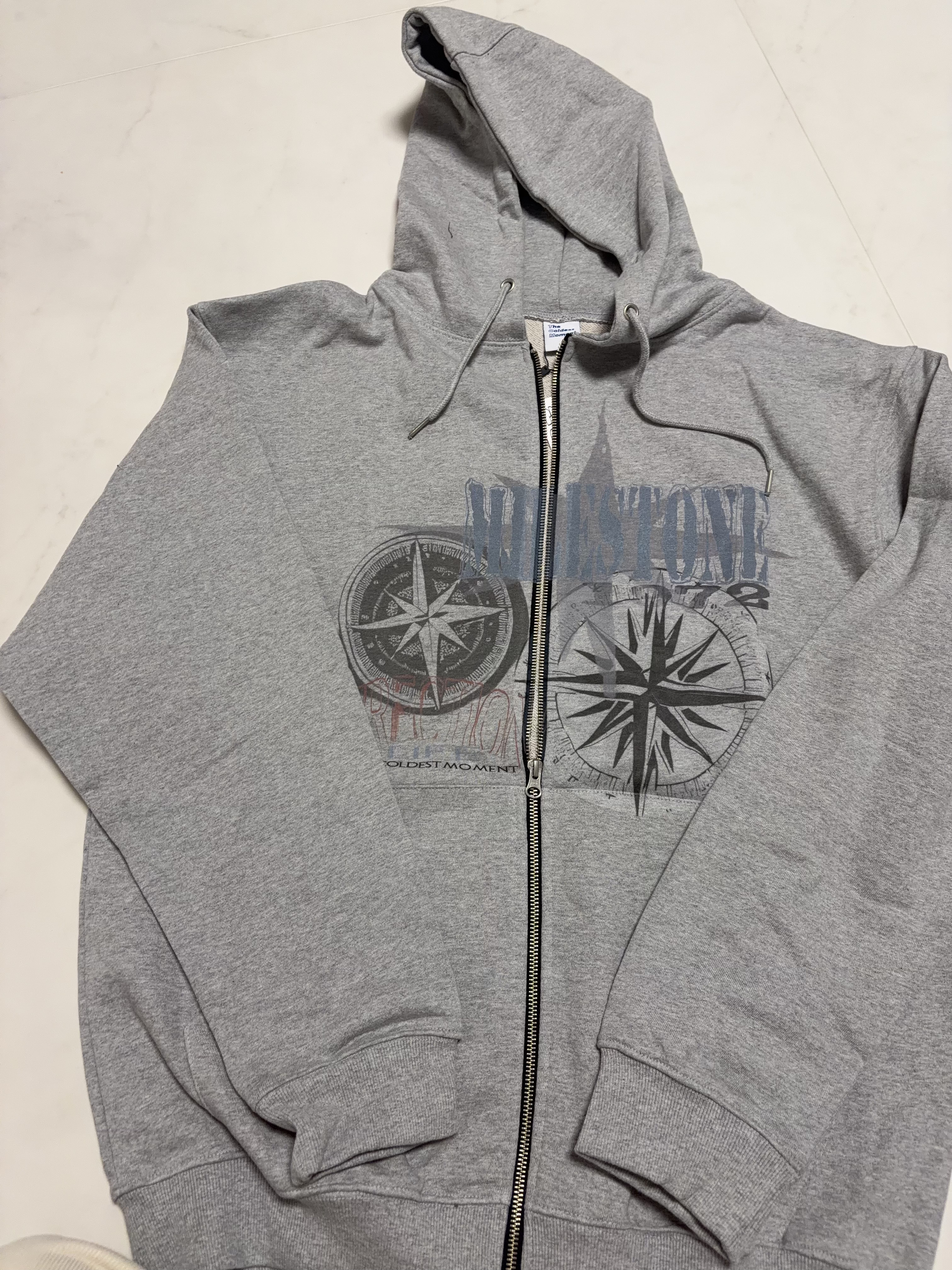 TCM连帽卫衣外套男女同款宽松休闲韩气质上衣 L码。