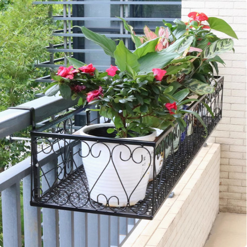 大号铁艺栏杆多肉绿萝悬挂花架