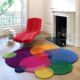 现代轻奢不规则圆形创意彩色客厅北欧简约卧室玄关设计师地毯定制