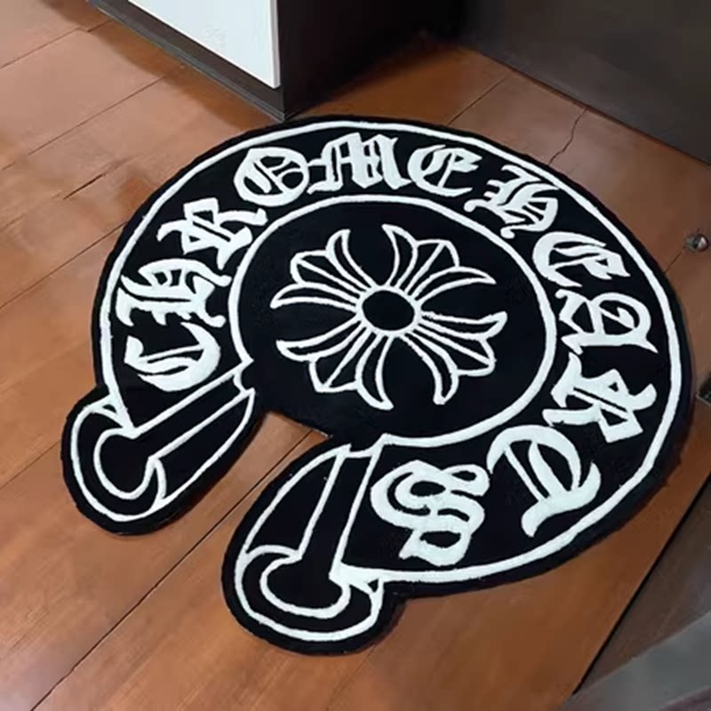 圆形地毯定制潮牌家用客厅装饰卧室直播间工作室欧美轻奢地垫美式