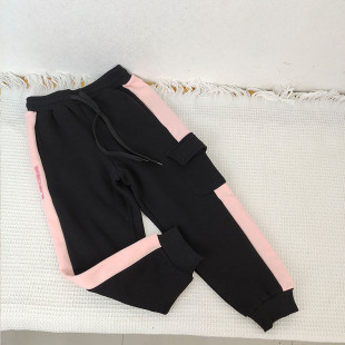 清仓不退换外贸S家120-170秋冬童装 子 中大童加绒女童休闲运动裤