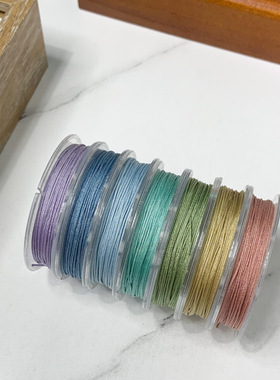 莫兰迪加密71号玉线10米小卷0.4mm极细无弹力小米珠手链diy串珠线