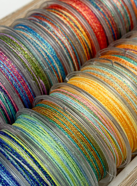 40色6股0.4极细星空线10米装幻彩渐变股线手绳编织绳手链编绳线材