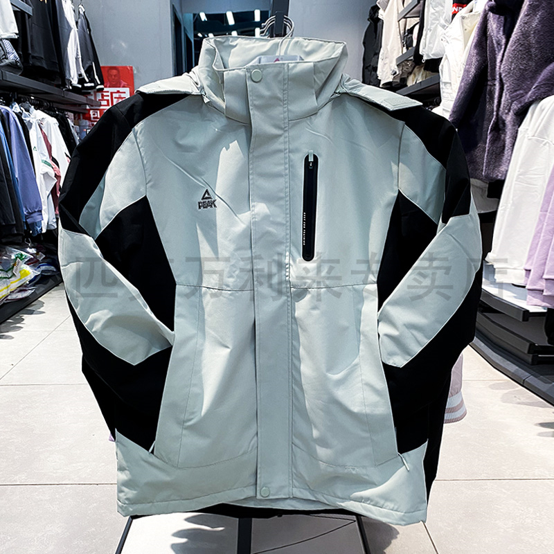 匹克摇粒风衣加绒冬新款男外套