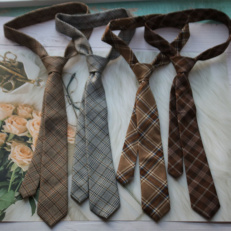 格子领带女装饰休闲黑白条纹复古咖啡驼色卡其个性潮百搭手打领带,服饰配件/皮带/帽子/围巾,领带,淘宝优惠券,粉丝福利购,淘宝优惠卷