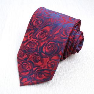 玫瑰necktie 职业结婚新郎手打时尚 潮流男士 领带男8CM商务正装