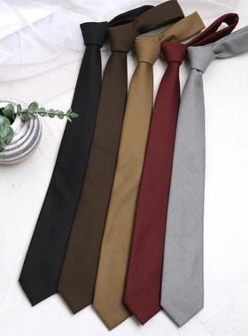 纯色手打领带英伦港风复古时髦休闲韩版男女衬衫上班工作百搭TIE