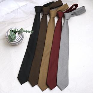纯色手打领带英伦港风复古时髦休闲韩版 上班工作百搭TIE 男女衬衫