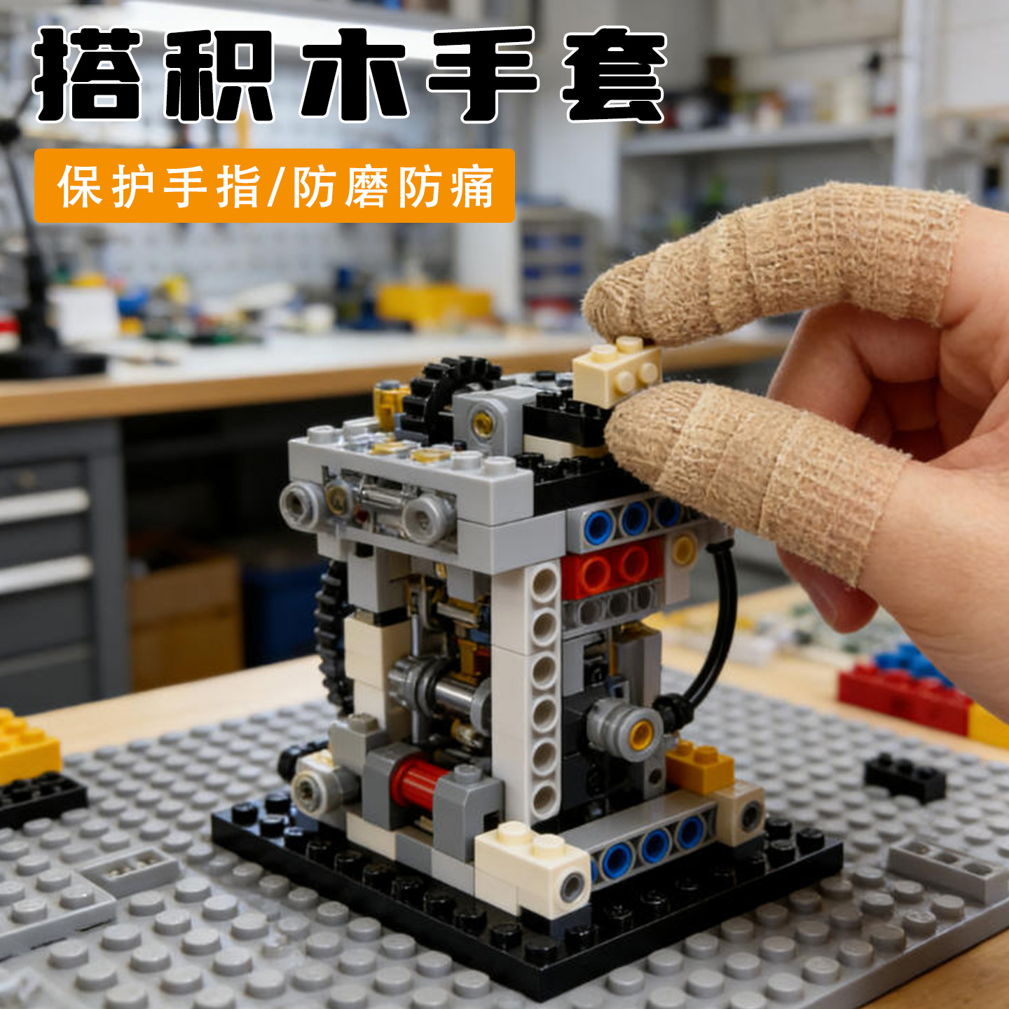 拼积木防痛保护指缠绕带手部防护辅助工具写字防磨手防茧握笔绑带