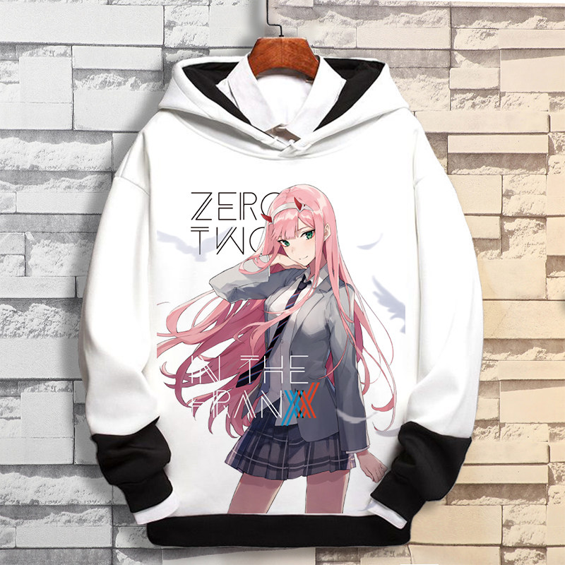 国家队02动漫二次元男女秋冬加绒连帽卫衣darling in the franxx