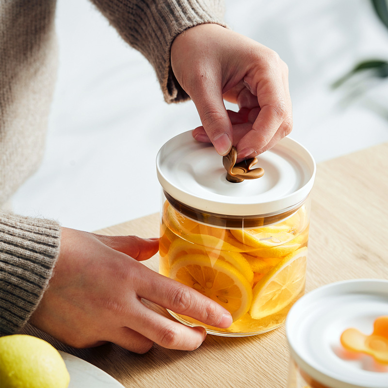 日本进口东洋佐佐木玻璃密封罐咖啡豆粉罐子茶叶罐干果零食储物罐