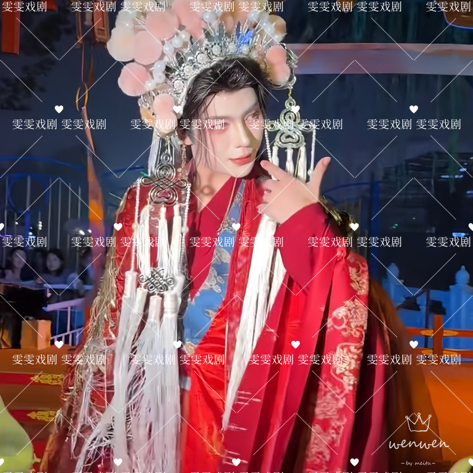 天阳同款cos帽戏曲凤冠七星额子新款戏曲帽古装汉服头饰造型国潮