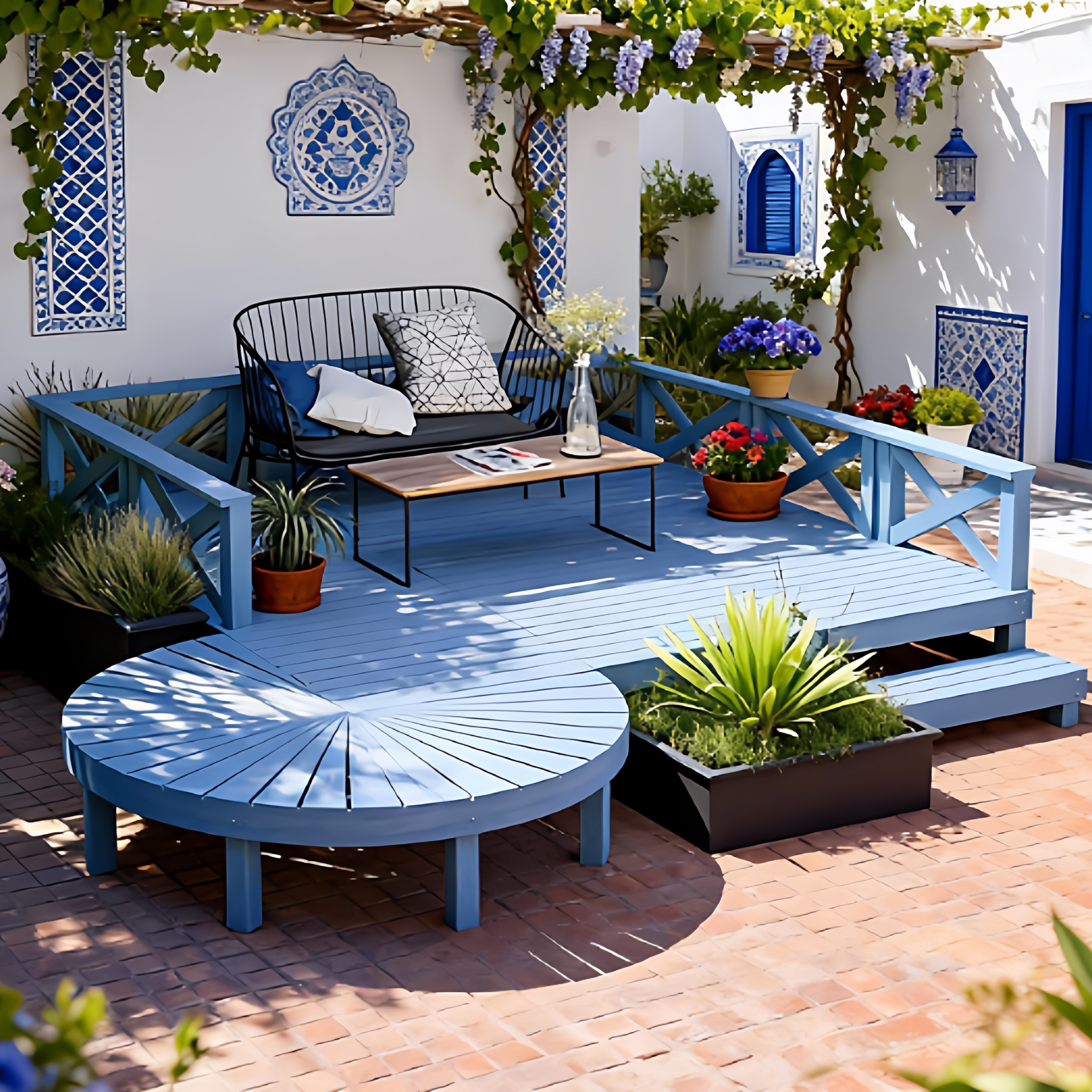 户外防腐木地板木质室外庭院露台榻榻米平台地面抬高院子地台铺设