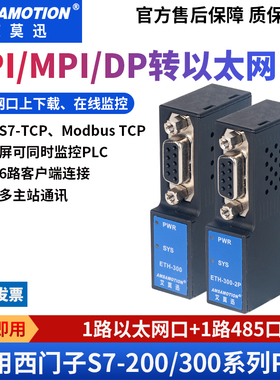 适用西门子MPI/PPI/DP串口转以太网200/smart/300plc通讯扩展模块