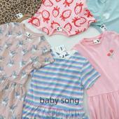 薄软纯棉独角兽彩虹短袖 出口澳单cot2 10岁女童25春夏新款 连衣裙