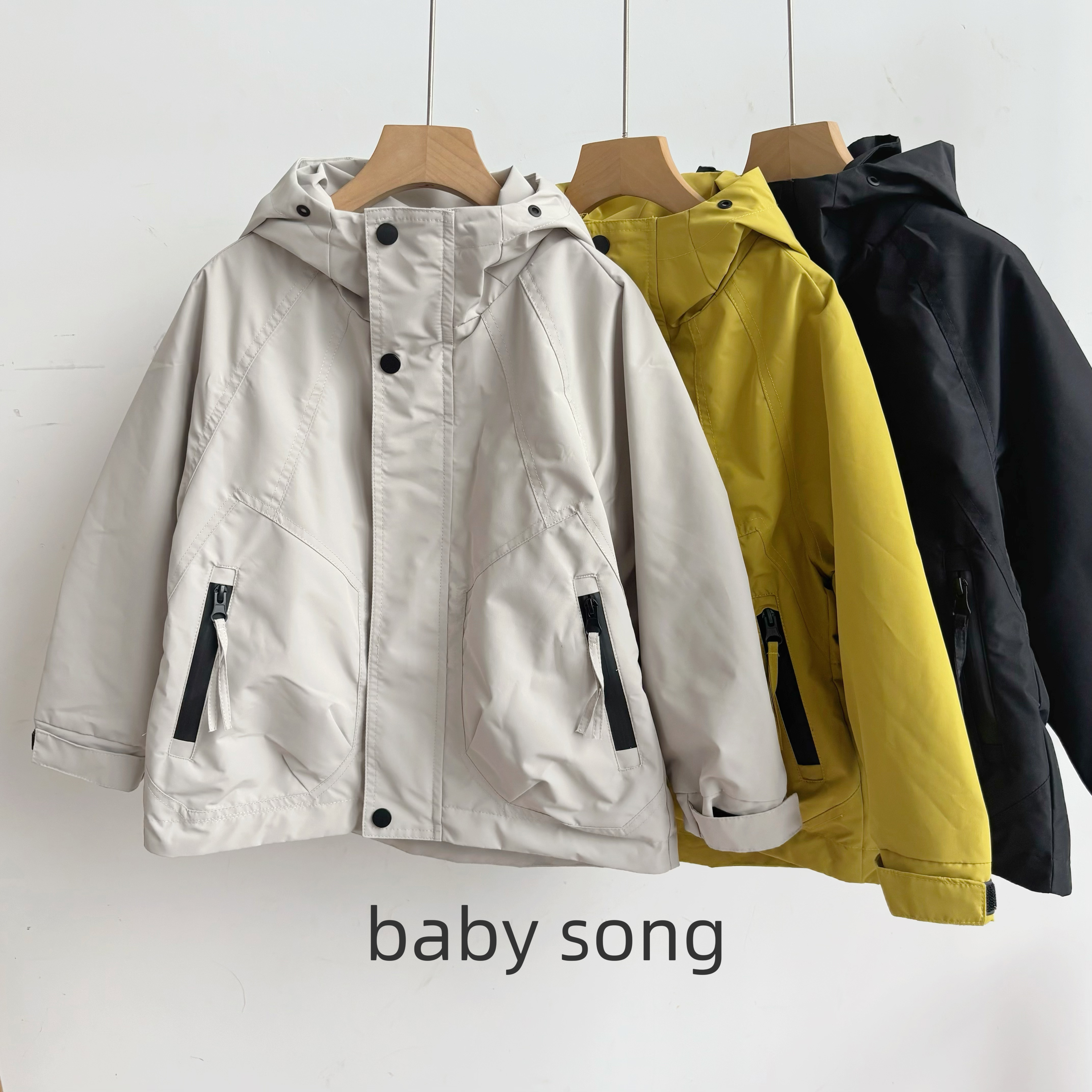 儿童秋冬三防冲锋衣保暖风衣外套