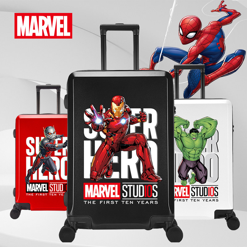 迪士尼儿童行李箱男孩漫威蜘蛛钢铁侠20寸卡通拉杆箱小学生旅行箱