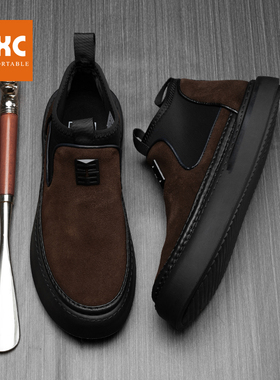 帕达索男鞋2023冬季新款高帮鞋男士黑色鞋透气韩版休闲短靴230986