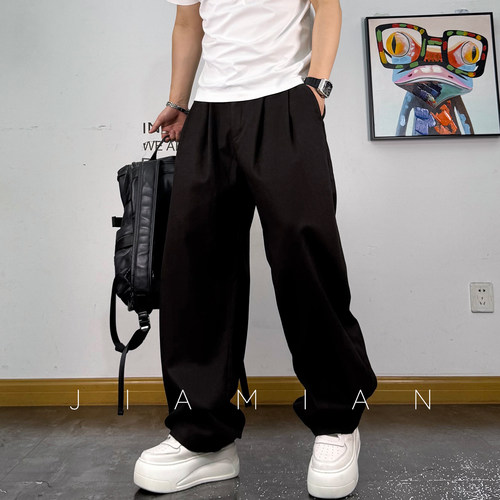 Cleanfit立体垂坠宽松直筒男裤