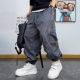 裤 男春款 弯刀拼接挂坠拉链装 潮牌复古做旧多口袋工装 饰束脚休闲裤
