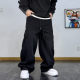 复古加绒大口袋工装 裤 休闲裤 美式 男秋冬水洗纯棉保暖直筒阔腿裤