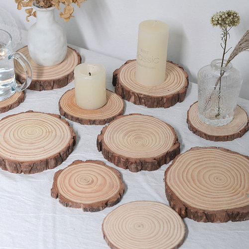 天然木片杯垫隔热垫蜡烛垫
