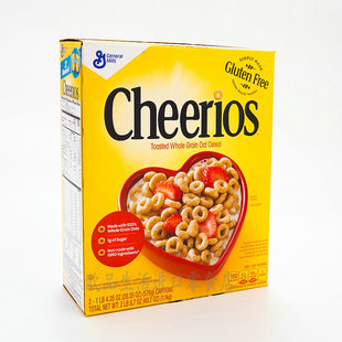 新装单盒包邮美国进口通用磨坊Cheerios 全谷物原味燕麦圈 576g