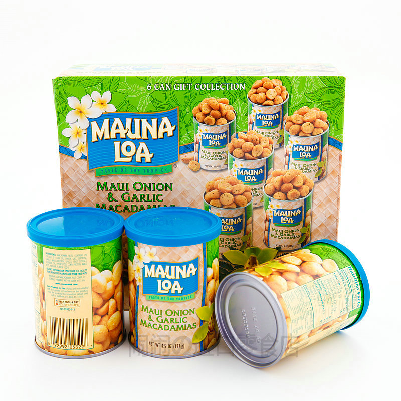 美国MaunaLoa莫纳罗夏威夷果仁洋葱口味113g*6罐680G盒装坚果零食
