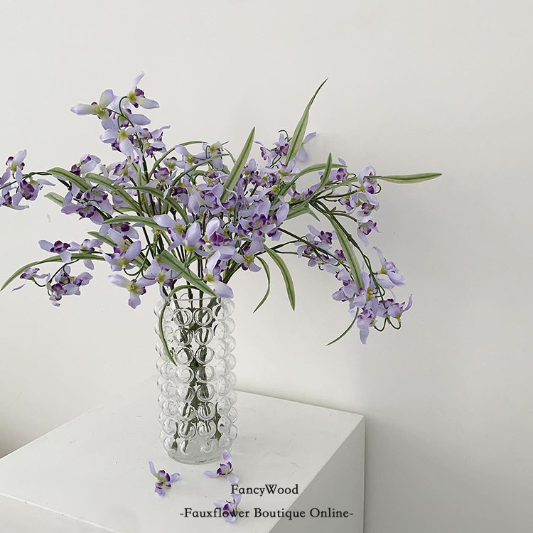 灵动跳跃 仿真花繁星小蝶兰 拍照道具 手捧花diy 样板间陈列花艺