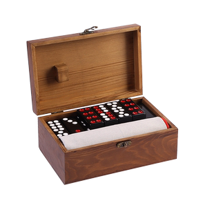 牌九骨牌大号加厚高档牌九牌牌九桌布竹丝牌九骰子