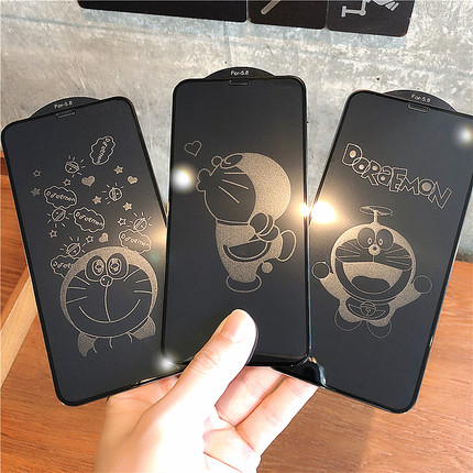 日系卡通适用iPhone16息影钢化膜15promax防窥膜14苹果13pro全屏覆盖12max手机贴膜11女款14plus新款保护贴膜