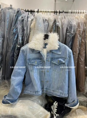 MH家 2025秋冬新款韩版时尚百搭宽松显瘦羽绒牛仔外套女短款