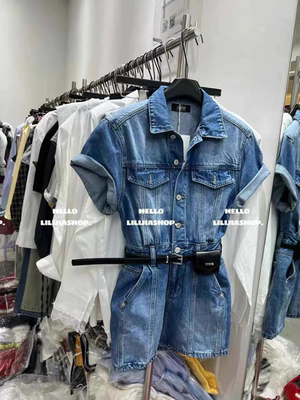 MH家 2025春季新款韩版时尚百搭显瘦牛仔连衣裙女收腰显瘦短裙