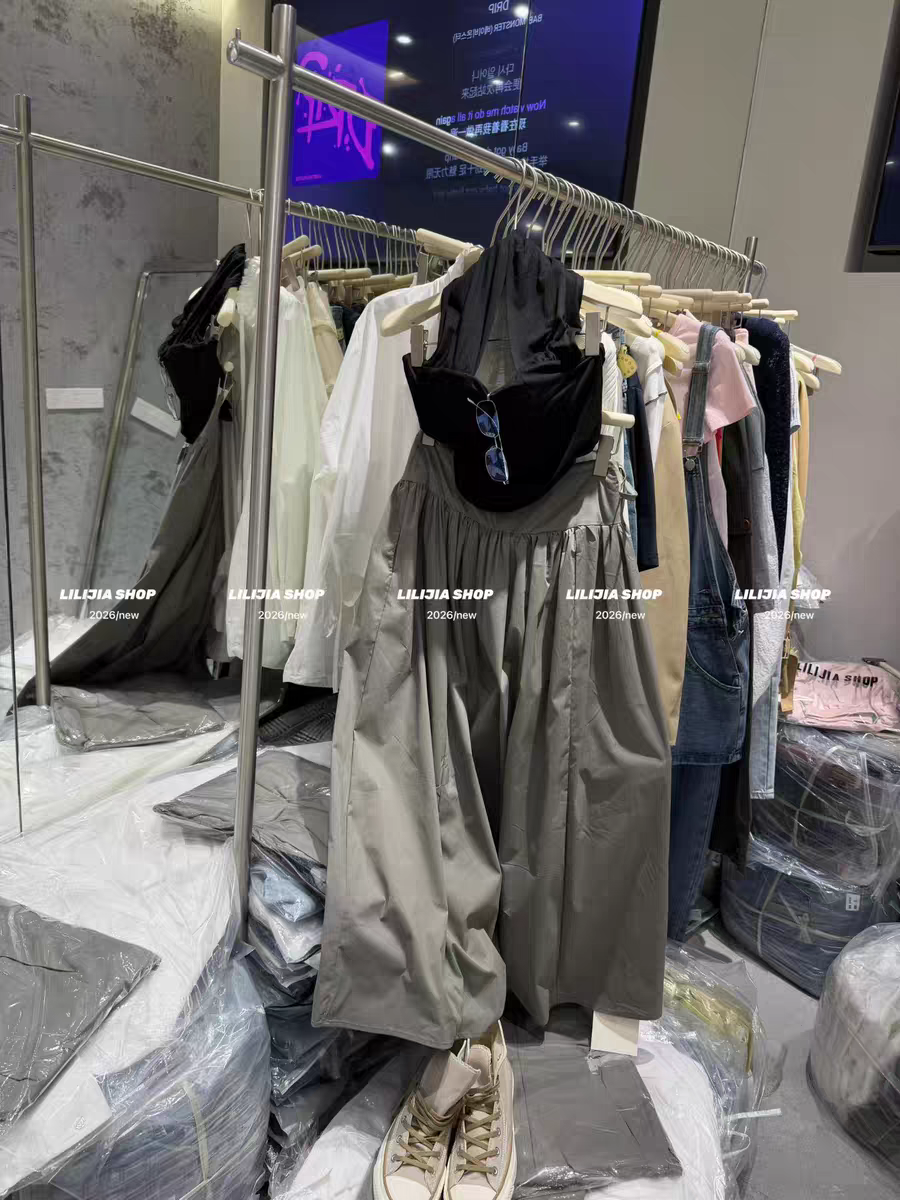 MH家 夏季新款搭配一整套茶系御姐风甜辣上衣高腰半身裙两件套